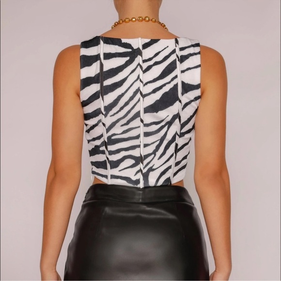 TIGER MIST - ZEBRA CORSET TOP - Picture 3 of 6